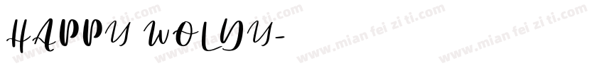 HAPPY WOLDY字体转换
